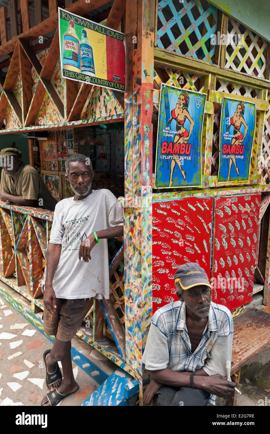 Grenada Island Concord Side road bar Stock Photo Alamy
