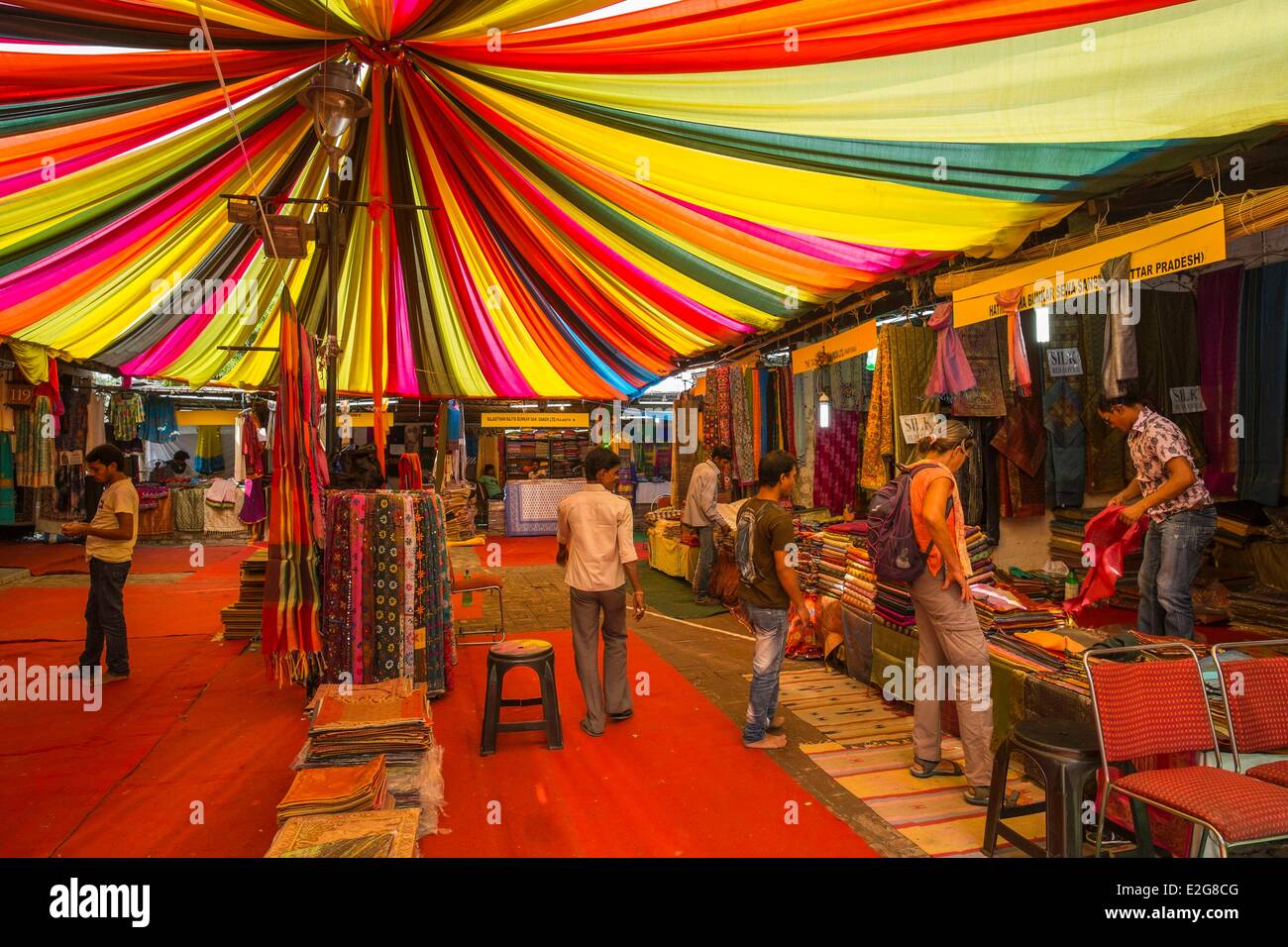 India New Delhi Dilli Haat is a wide range of craft shops of all states of India Stock Photo