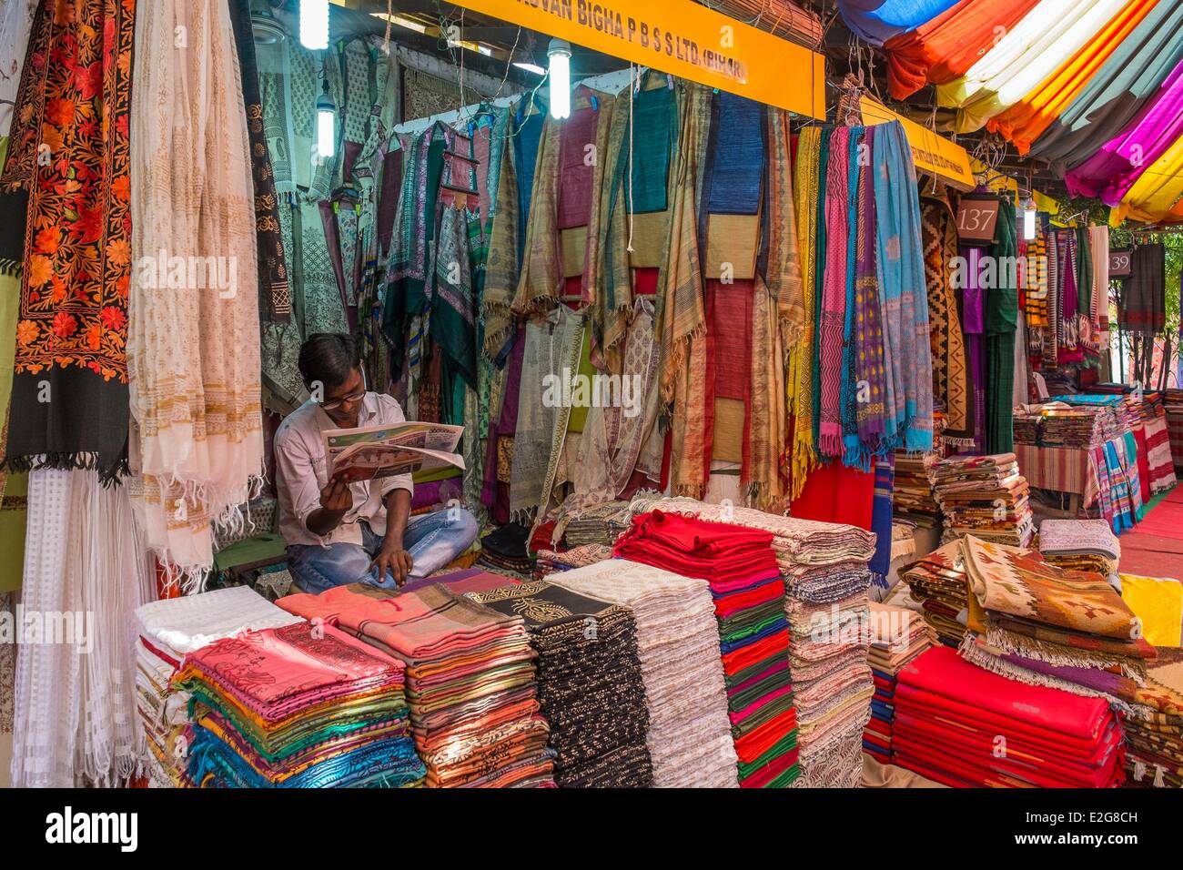 India New Delhi Dilli Haat is a wide range of craft shops of all states of India Stock Photo