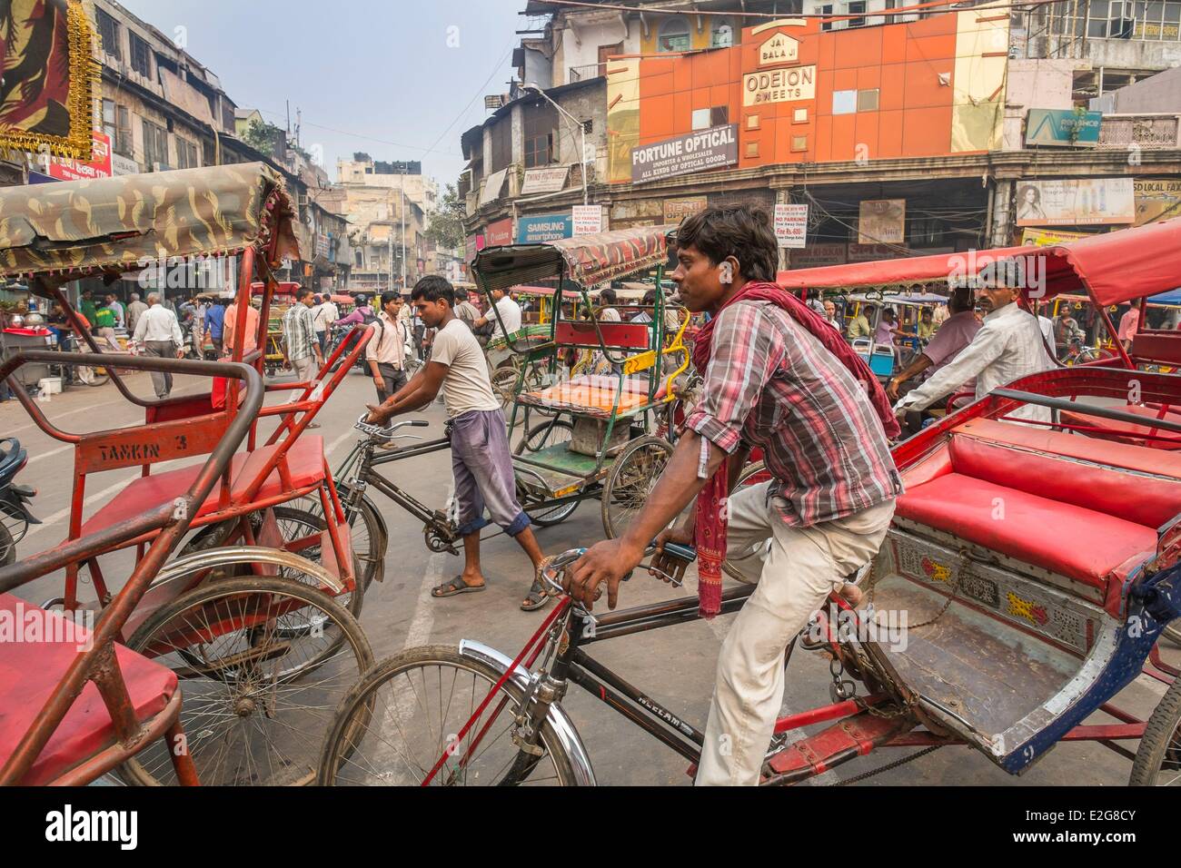 India Old Delhi the busy quarter of Chandni Chowk Stock Photo