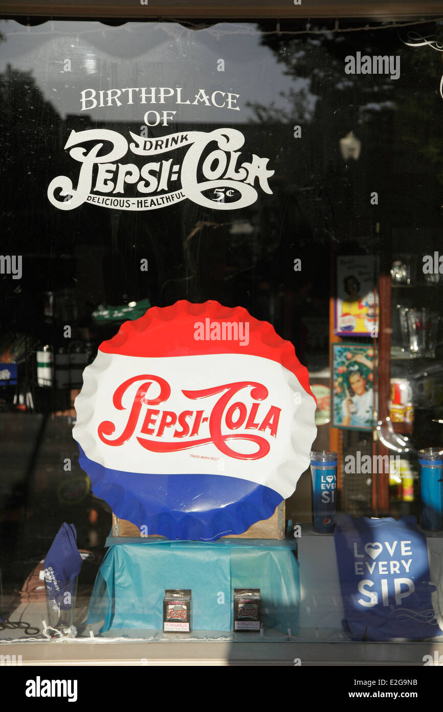 Birthplace of Pepsi-Cola (Brabham's Pharmacy), New Bern, North Carolina Stock Photo