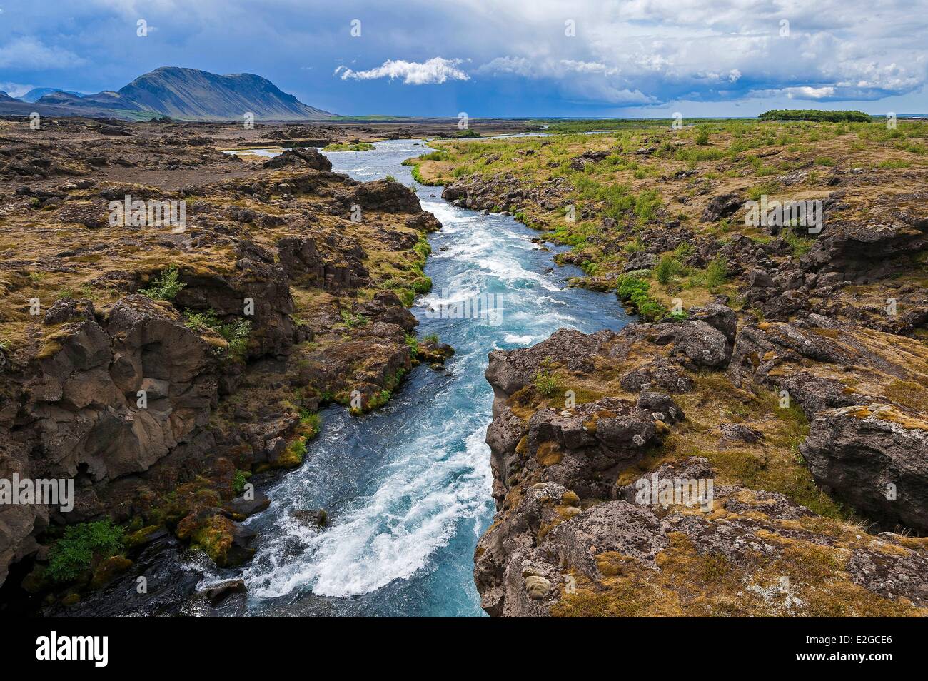 Iceland Sudurland Region around Hekla Volcano Stock Photo