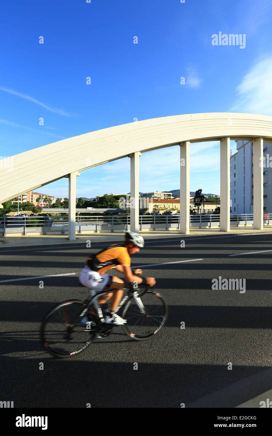 France Var Sainte Maxime avenue de Lattre de Tassigny road D559 Stock Photo