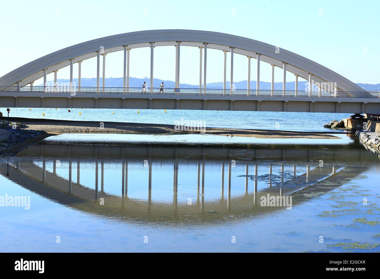 France Var Sainte Maxime avenue de Lattre de Tassigny bridge on river Preconil Stock Photo