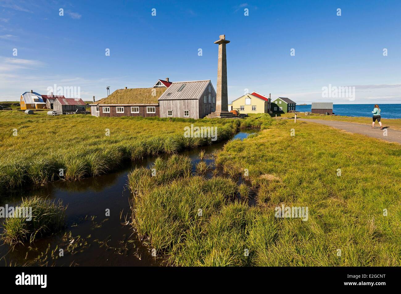 Iceland Westfjords Vestfirdir Region Breidafjordur Bay Flatey Island Stock Photo