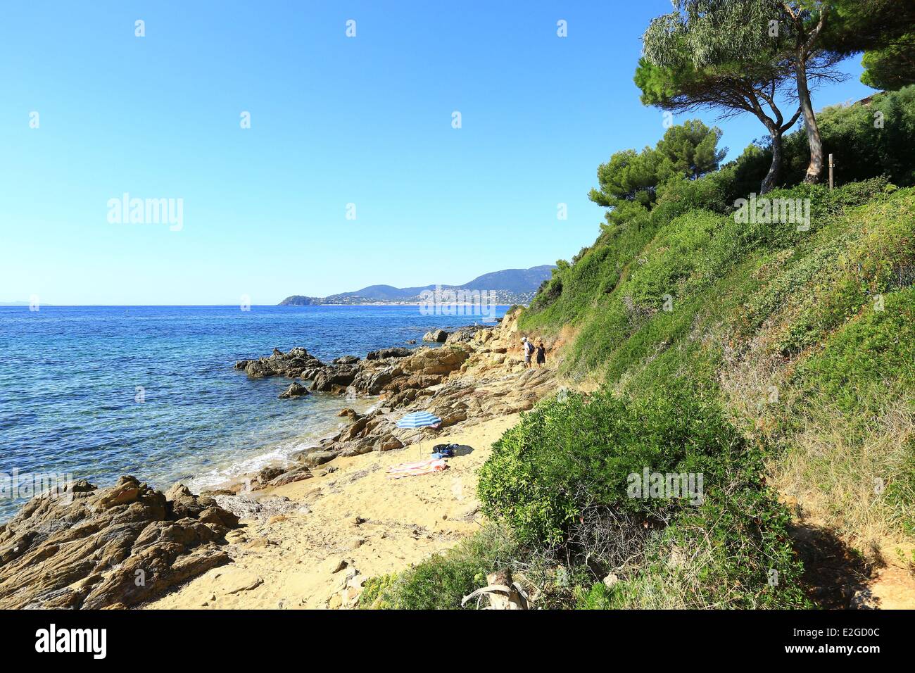 France Var Saint Tropez peninsula Bay of Cavalaire La Croix Valmer ...