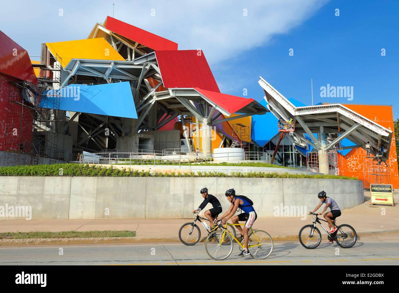 Panama Panama City Biodiversity Museum named Panama Bridge of Life by architect Frank Gehry Stock Photo