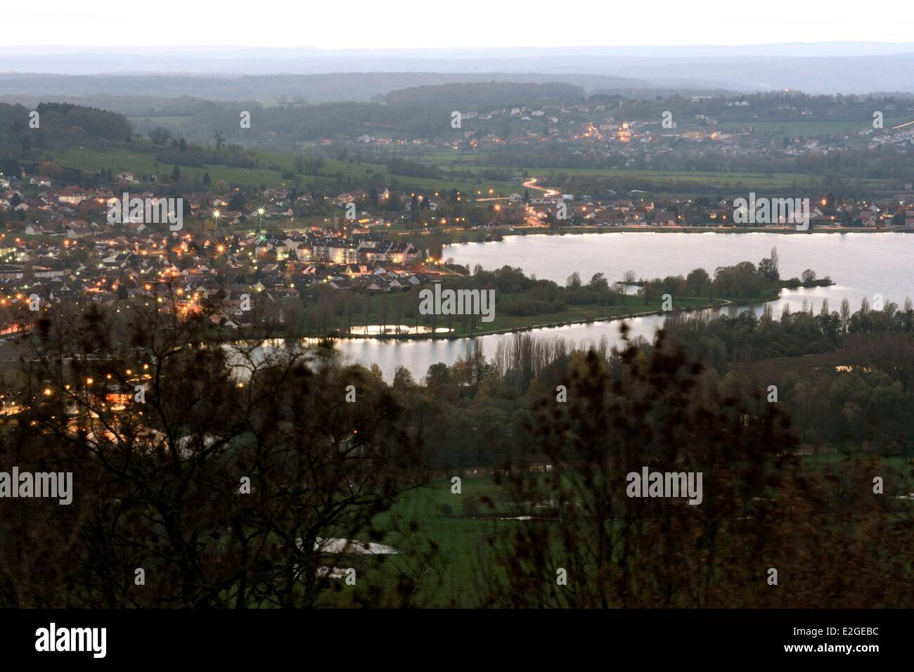 France Haute Saone Vesoul la Motte hill Vesoul Vaivre lake Stock Photo Alamy