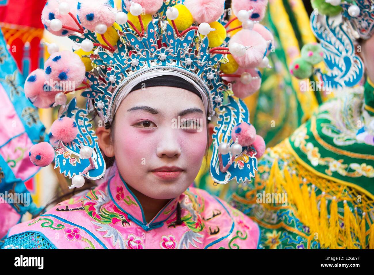 France Paris character of chinese New Year's parade Stock Photo