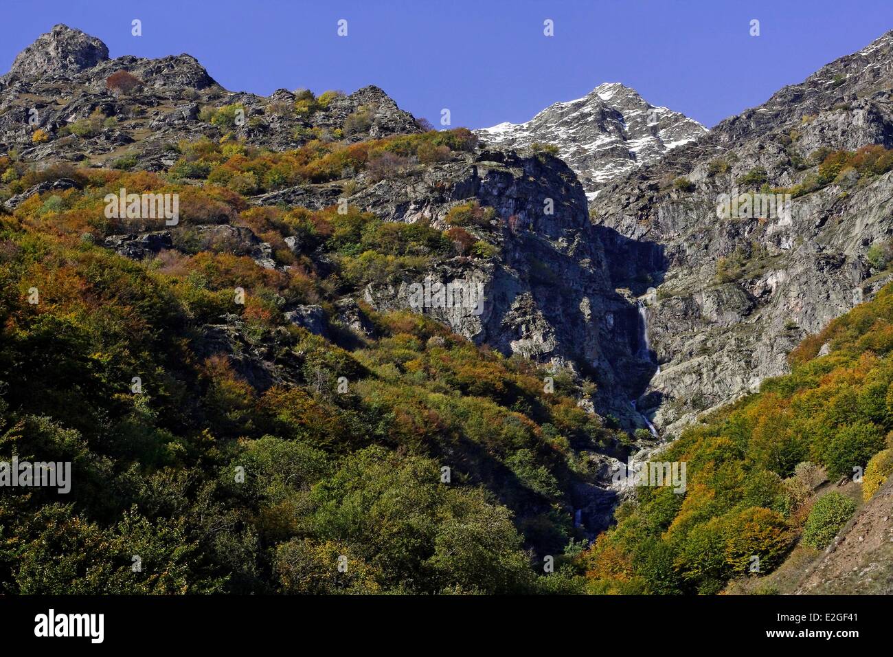 Italy Piedmont Alpi Marittime Park panorama Stock Photo