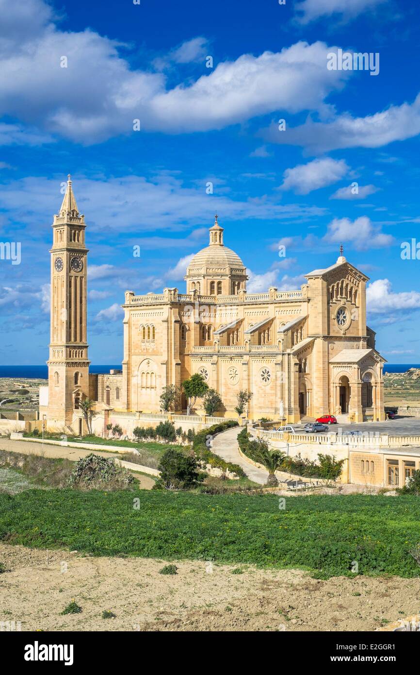 Malta Gozo island Gharb Ta'Pinu basilica Stock Photo