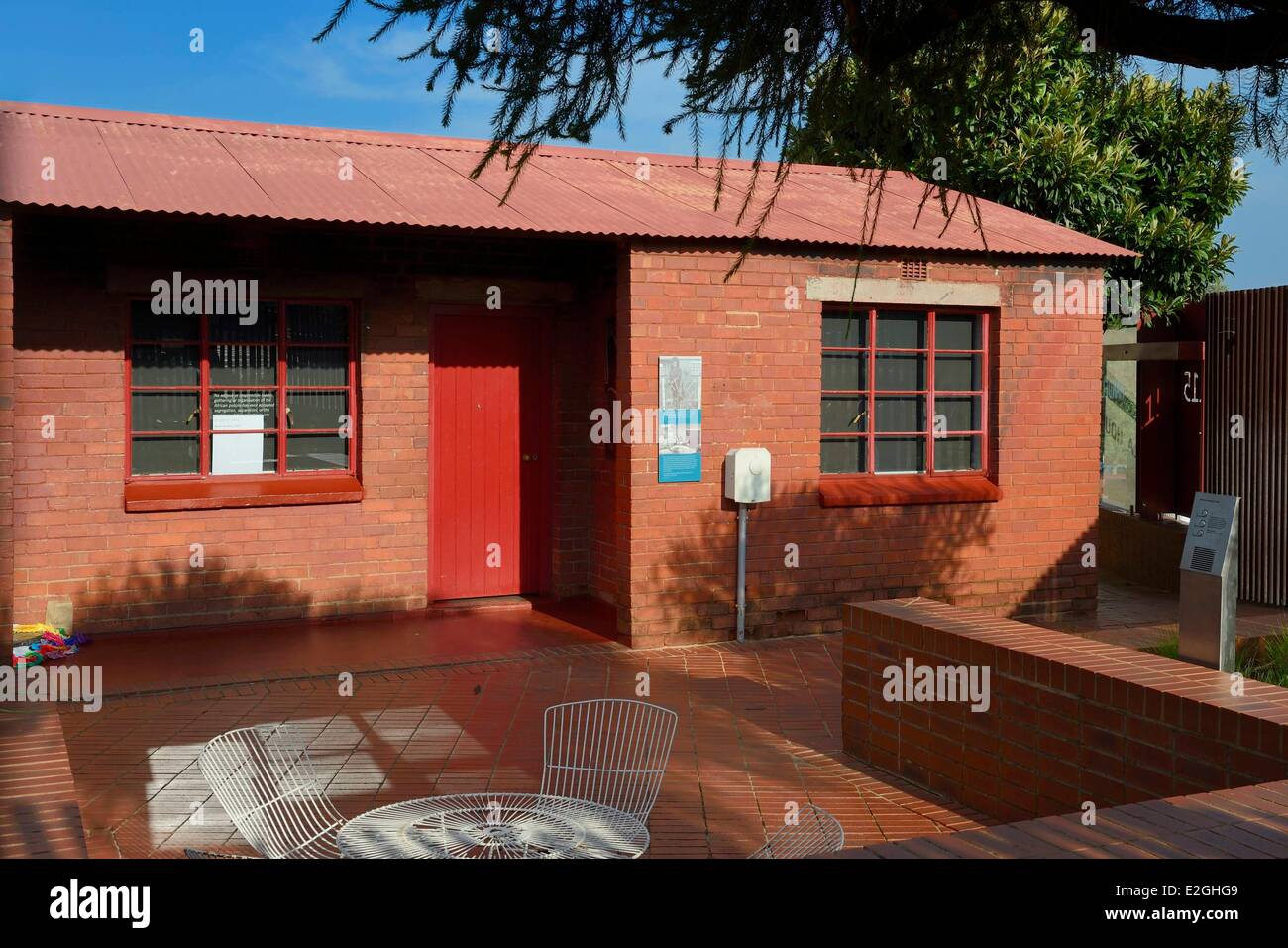 South Africa Gauteng province Johannesburg Soweto Orlando area in township Mandela House is former first historic family home of Nelson Mandela where he lived between 1946 and 1962 Stock Photo