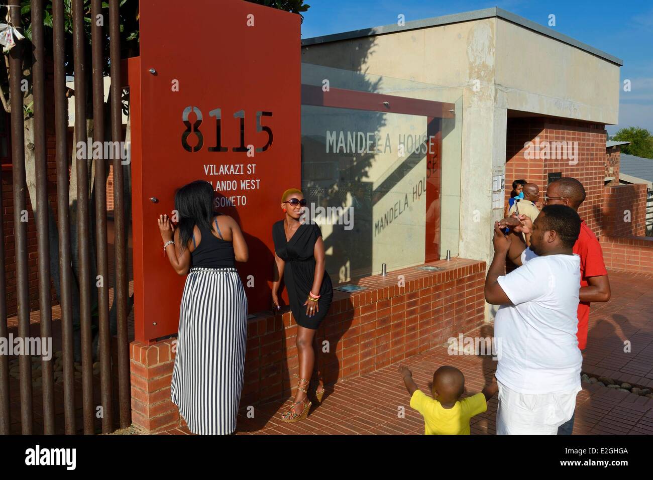 South Africa Gauteng province Johannesburg Soweto Orlando area in township Mandela House is former first historic family home of Nelson Mandela where he lived between 1946 and 1962 Stock Photo