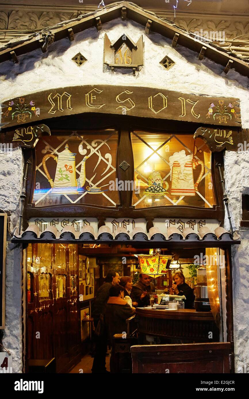 Spain Catalonia Barcelona Meson del Cafe Tapas bar in Barrio Gotico