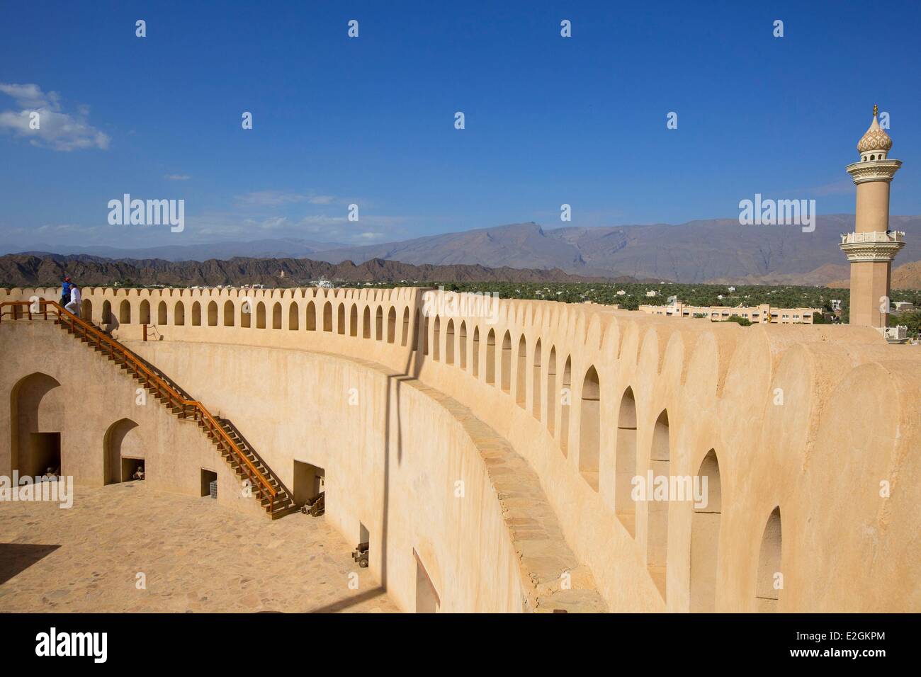 Sultanate of Oman Ad Dakhiliyah region Western Hajar Mountains Nizwa fort Stock Photo