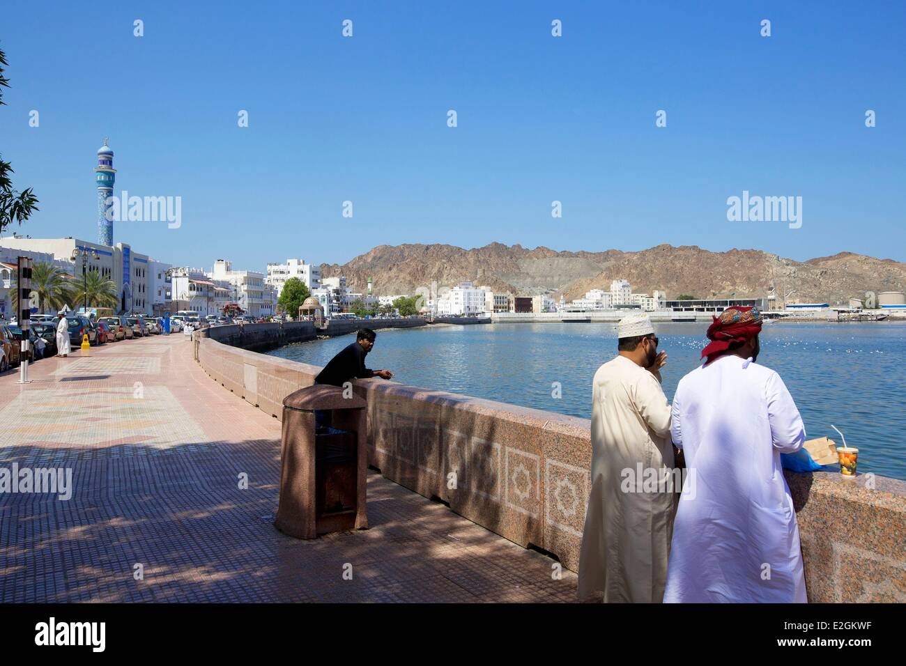 Sultanate of Oman Muscat Mutrah Corniche Al Bahri road Stock Photo