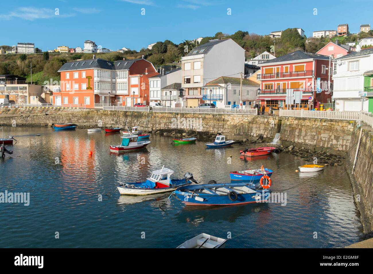 Spain Galicia Cantabrian coast Viveiro Barqueiro harbour Stock Photo