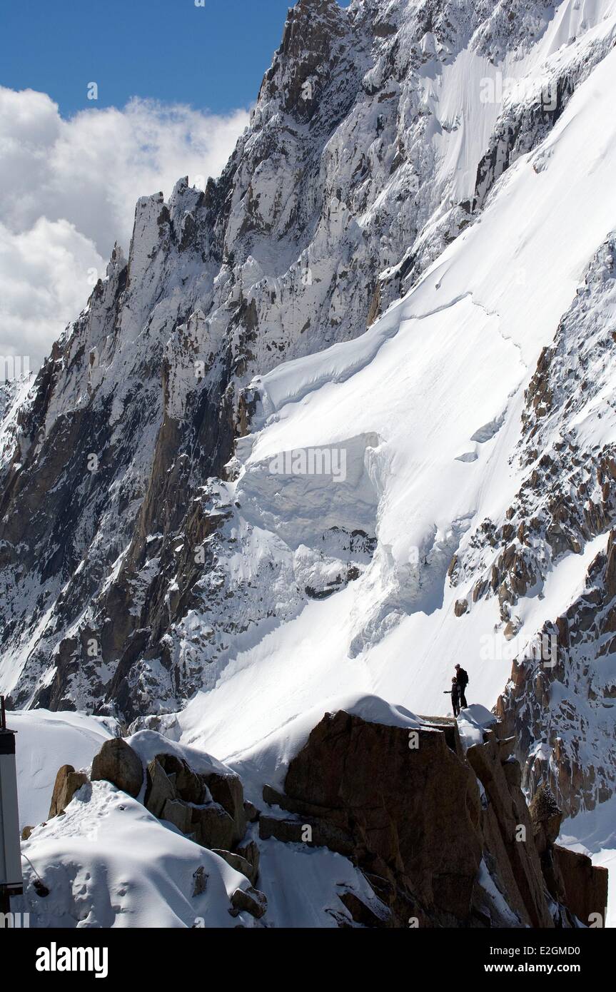 France Haute Savoie Aiguille du Midi Mont Blanc Circuit Stock Photo - Alamy