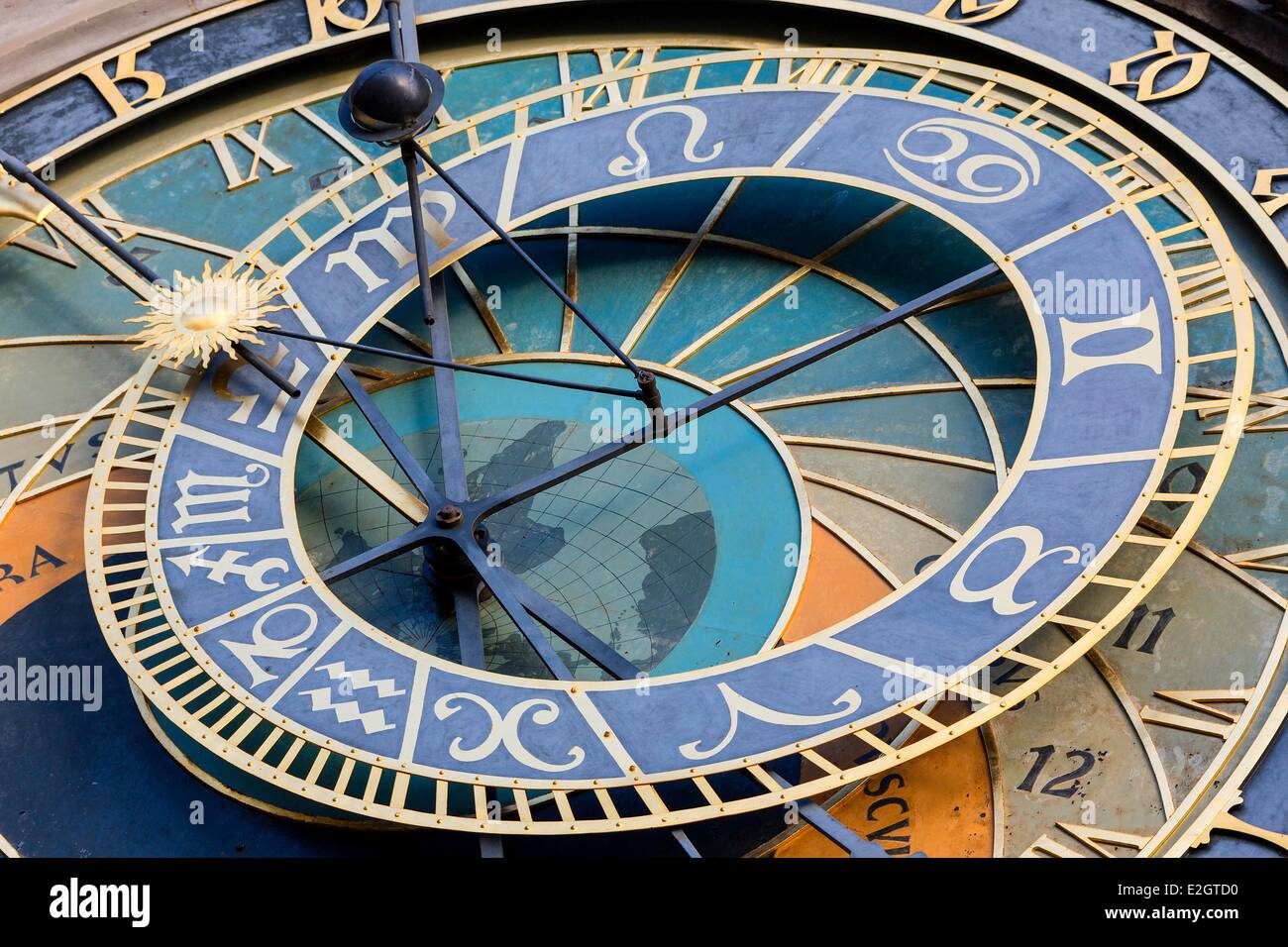 Czech Republic Prague historical centre listed as World Heritage by UNESCO Astronomical clock Stock Photo