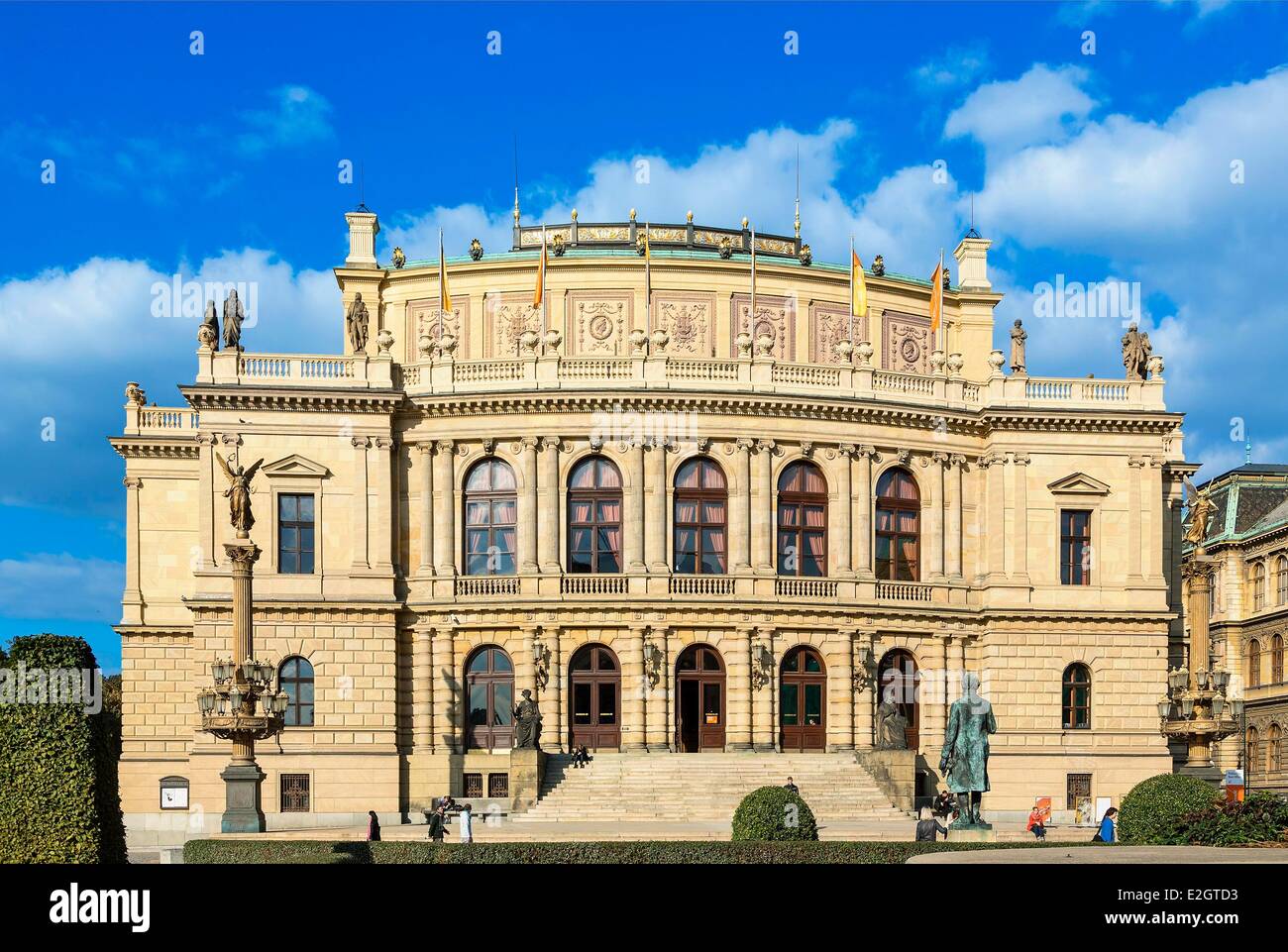 Czech Republic Prague historical centre listed as World Heritage by UNESCO Rudolfinum opera Stock Photo