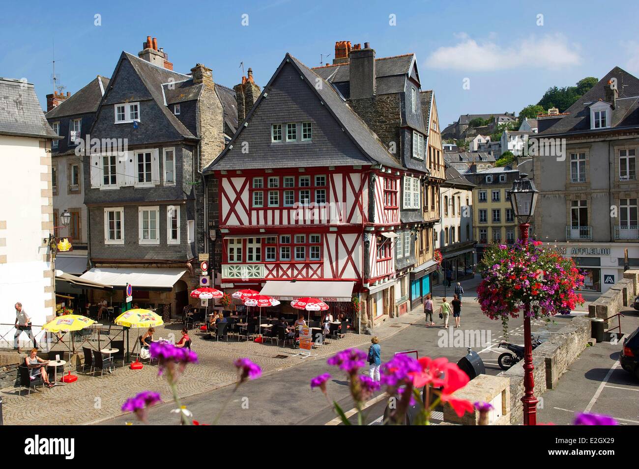 France Finistere Morlaix Place Allende Stock Photo