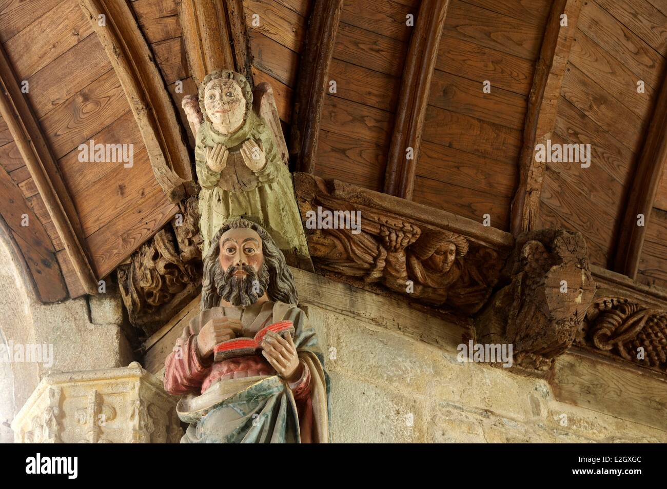 France Cotes d'Armor Loc Envel inside church Stock Photo