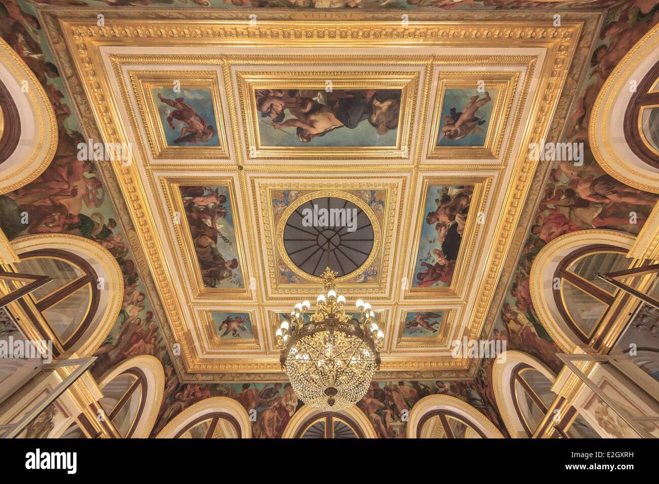 France Paris French National Assembly (Palais Bourbon) ceiling of ...