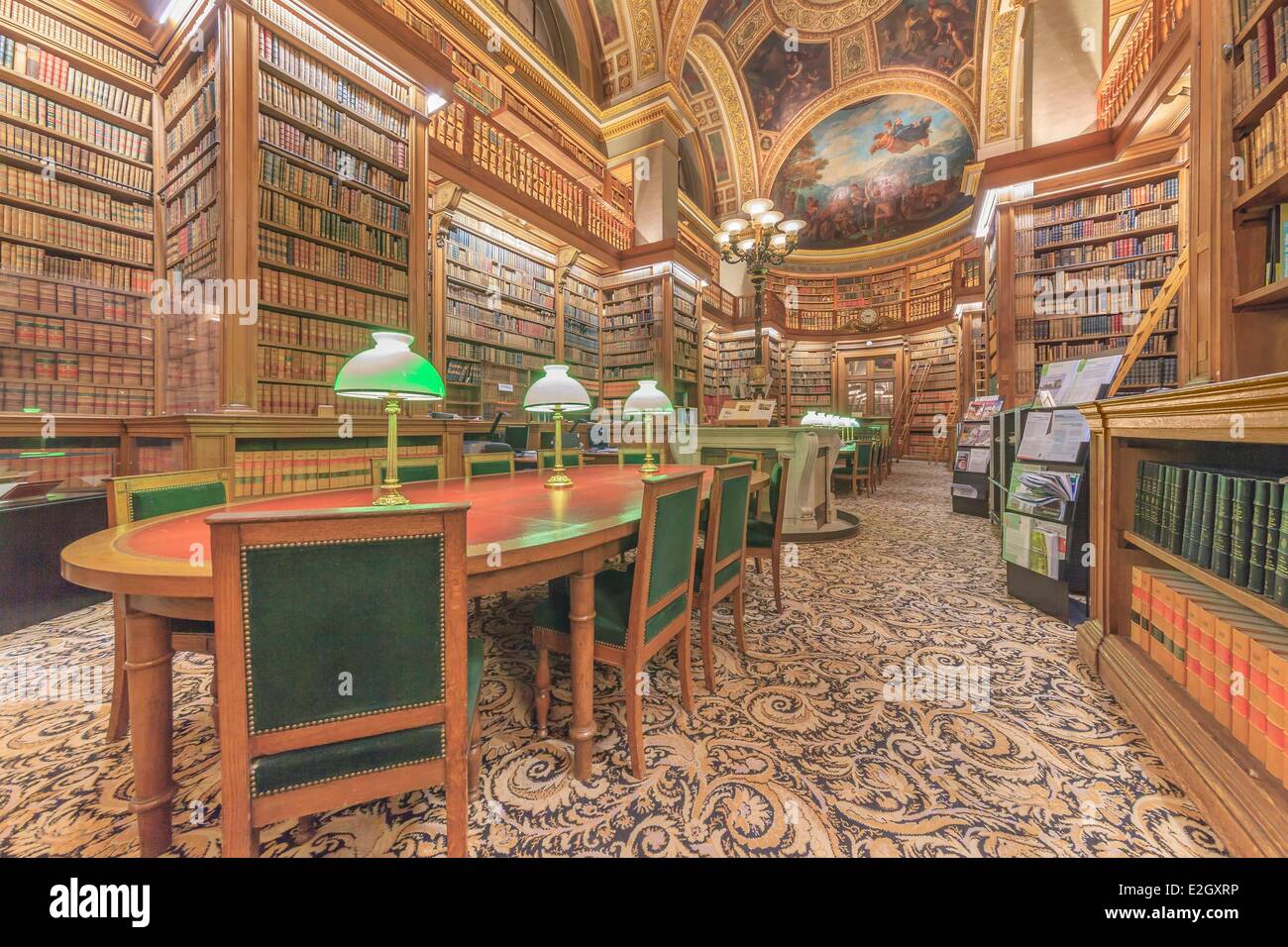 France Paris French National Assembly (Palais Bourbon) library by architect  Jules de Joly Stock Photo - Alamy
