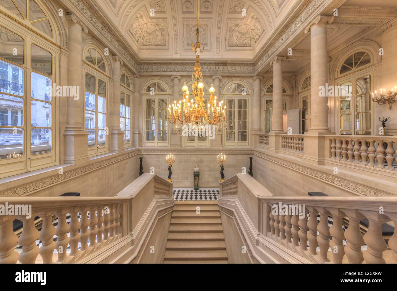 France Paris Palais Royal Constitutional Council great staircase Stock Photo