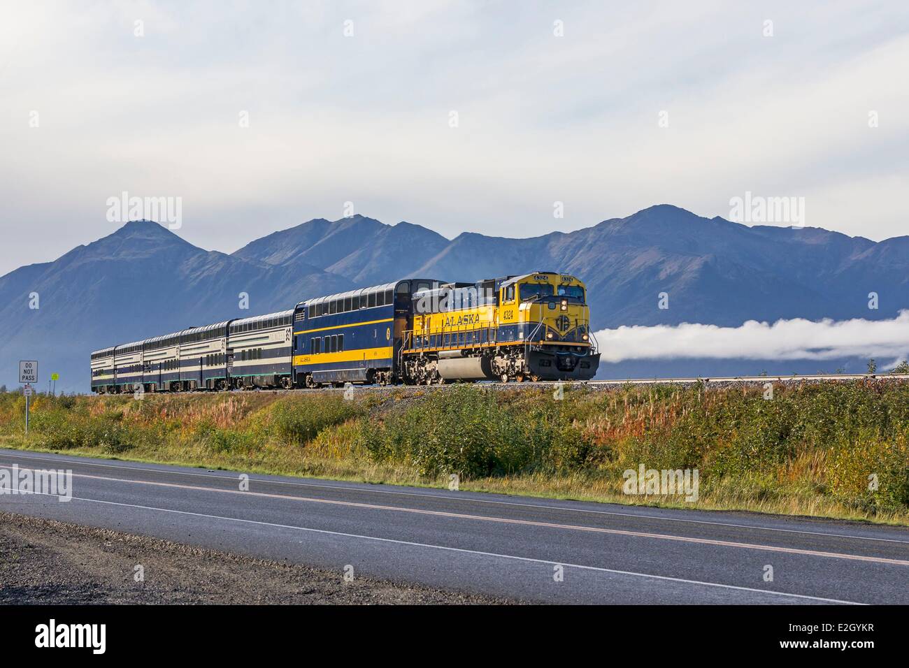 United States Alaska Anchorage train of Alaska railways Stock Photo