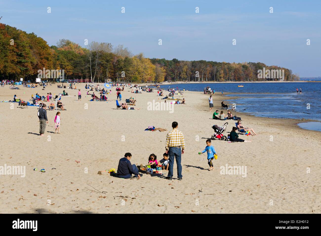 Canada Quebec province Laurentides Oka National Park beach on north