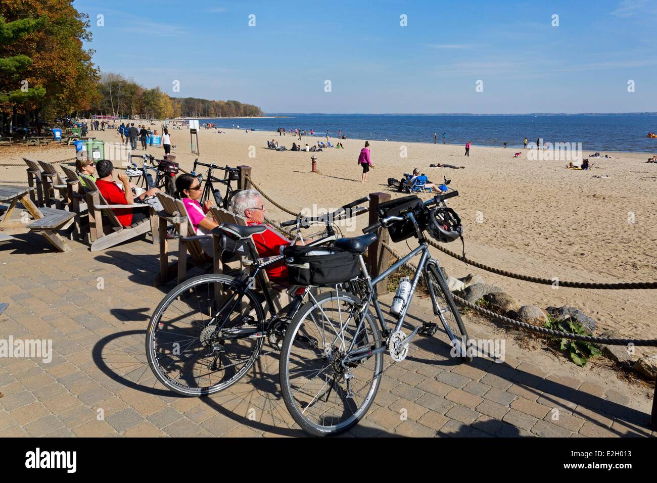 Canada Quebec province Laurentides Oka National Park beach on north