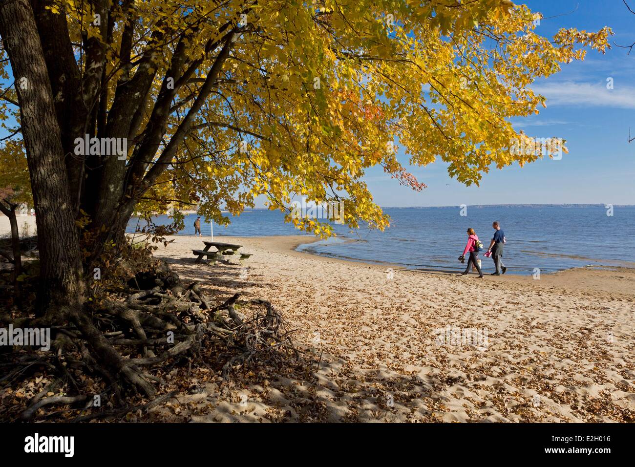 Canada Quebec province Laurentides Oka National Park beach on north