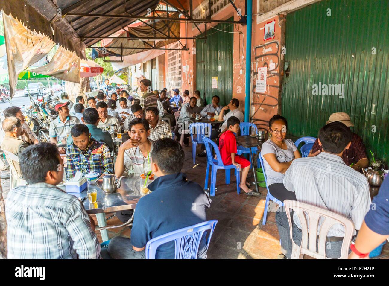 Cambodia Phnom Penh cafe Stock Photo - Alamy