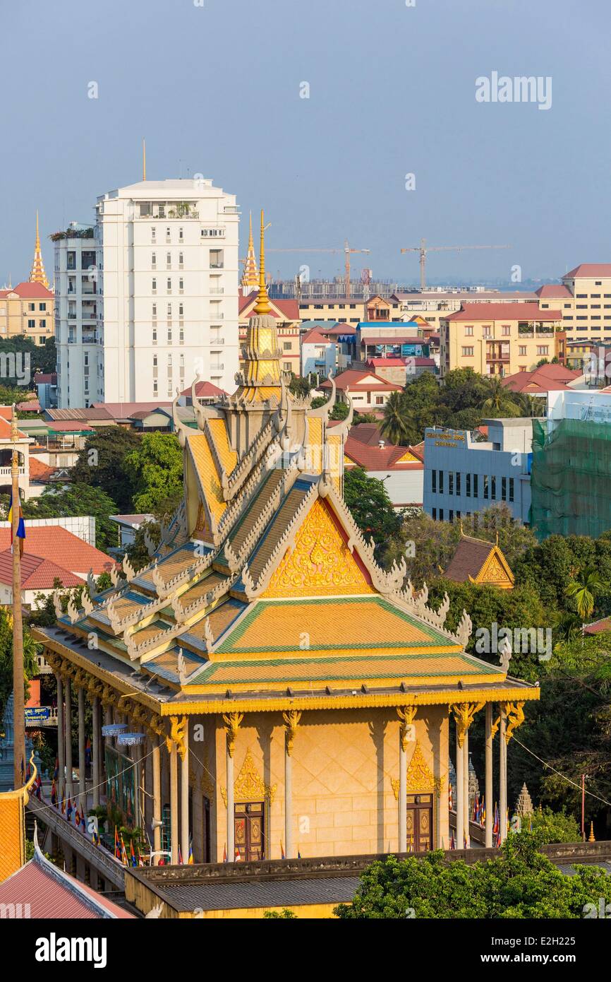 Cambodia Phnom Penh vat or Langka Pagoda Stock Photo
