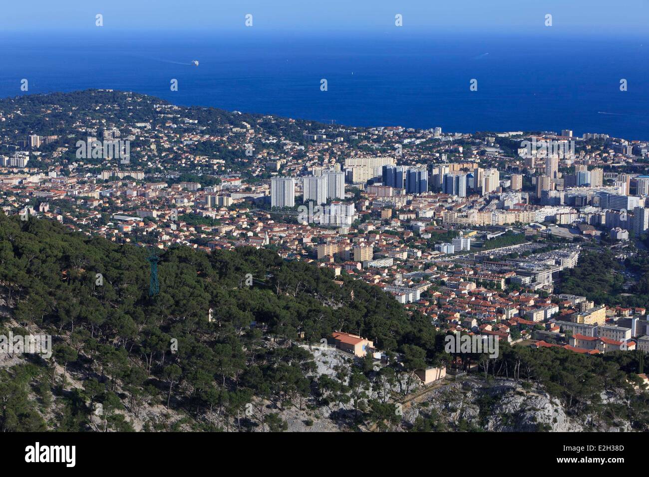 France Var Toulon harbor Mont Faron district of Saint Jean du Var Stock  Photo - Alamy