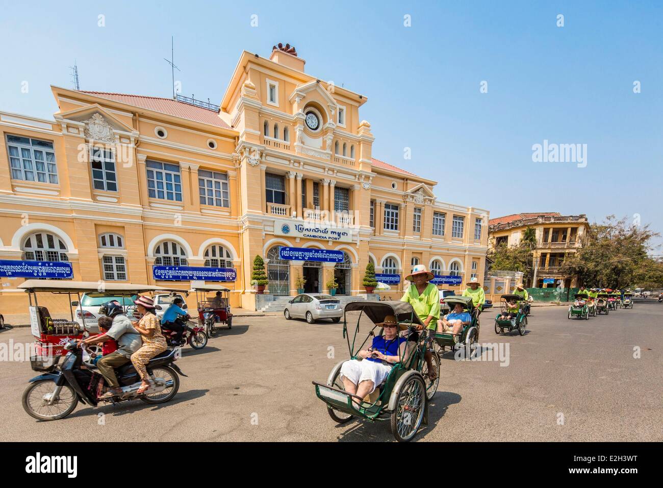 Cambodia Phnom Penh Post colonial French architecture Stock Photo