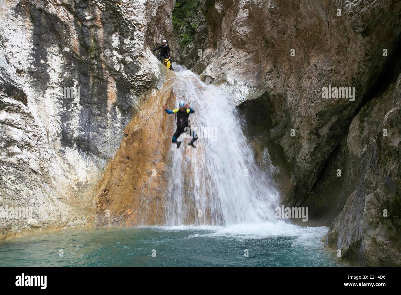 Spain Aragon Sierra de Guara Rodellar canyoning Stock Photo Alamy