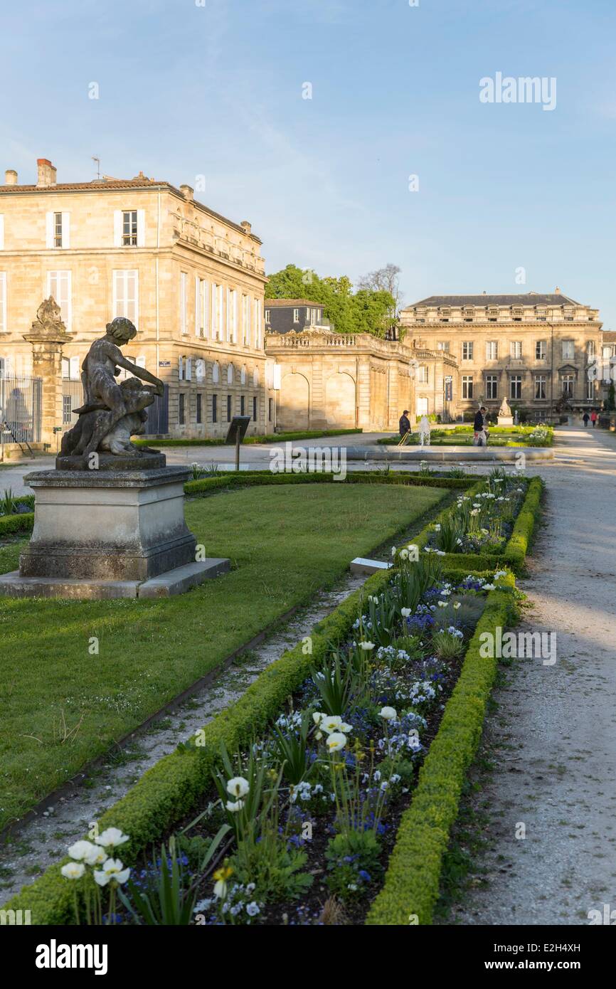 France Gironde Bordeaux area classified World Heritage by UNESCO Public Garden of 1746 designed 