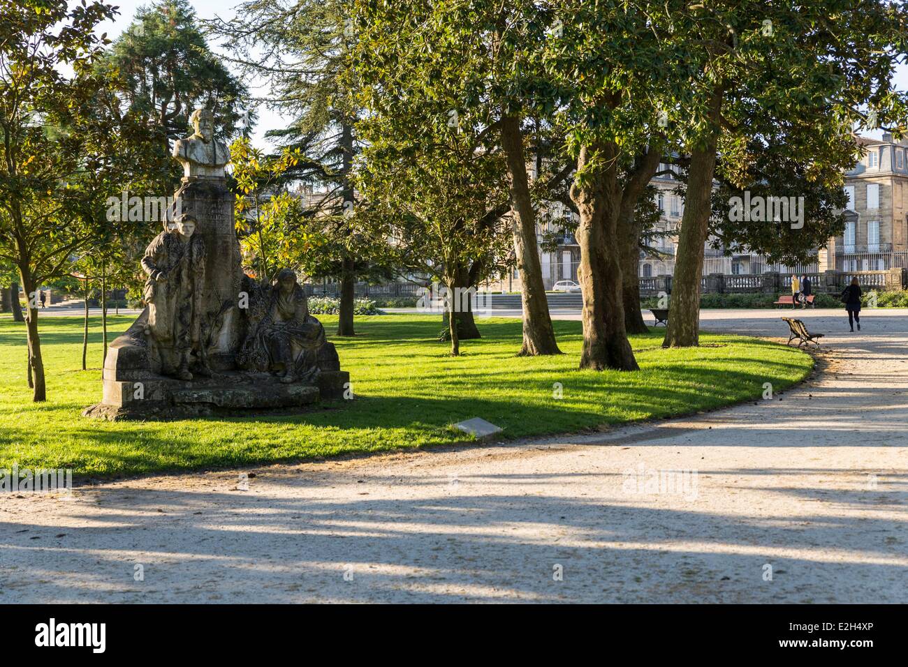 France Gironde Bordeaux area classified World Heritage by UNESCO Public Garden of 1746 designed 