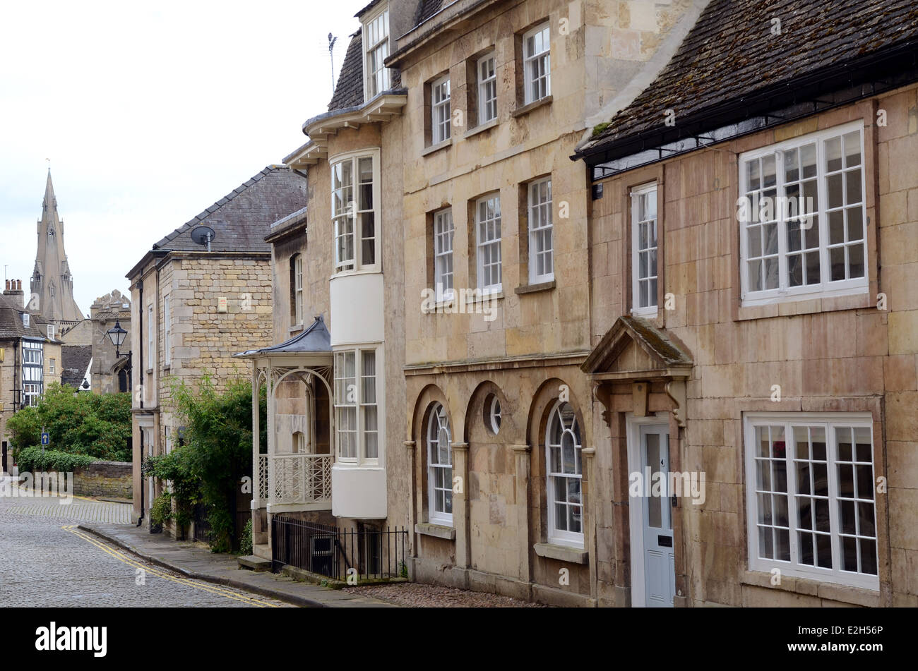 Houses on Barn Hill, Stamford, Lincolnshire Stock Photo Alamy