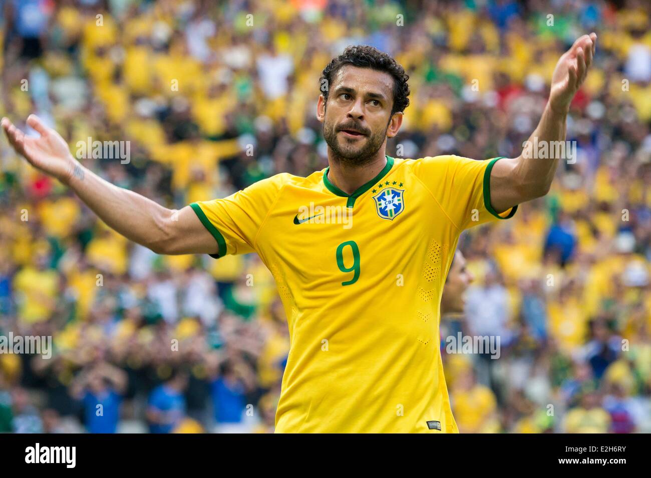 Fred (BRA), JUNE 17, 2014 - Football / Soccer : FIFA World Cup Brazil 2014  Group A match between Brazil 0-0 Mexico at the Castelao arena in Fortaleza,  Brazil. (Photo by Maurizio Borsari/AFLO Stock Photo - Alamy