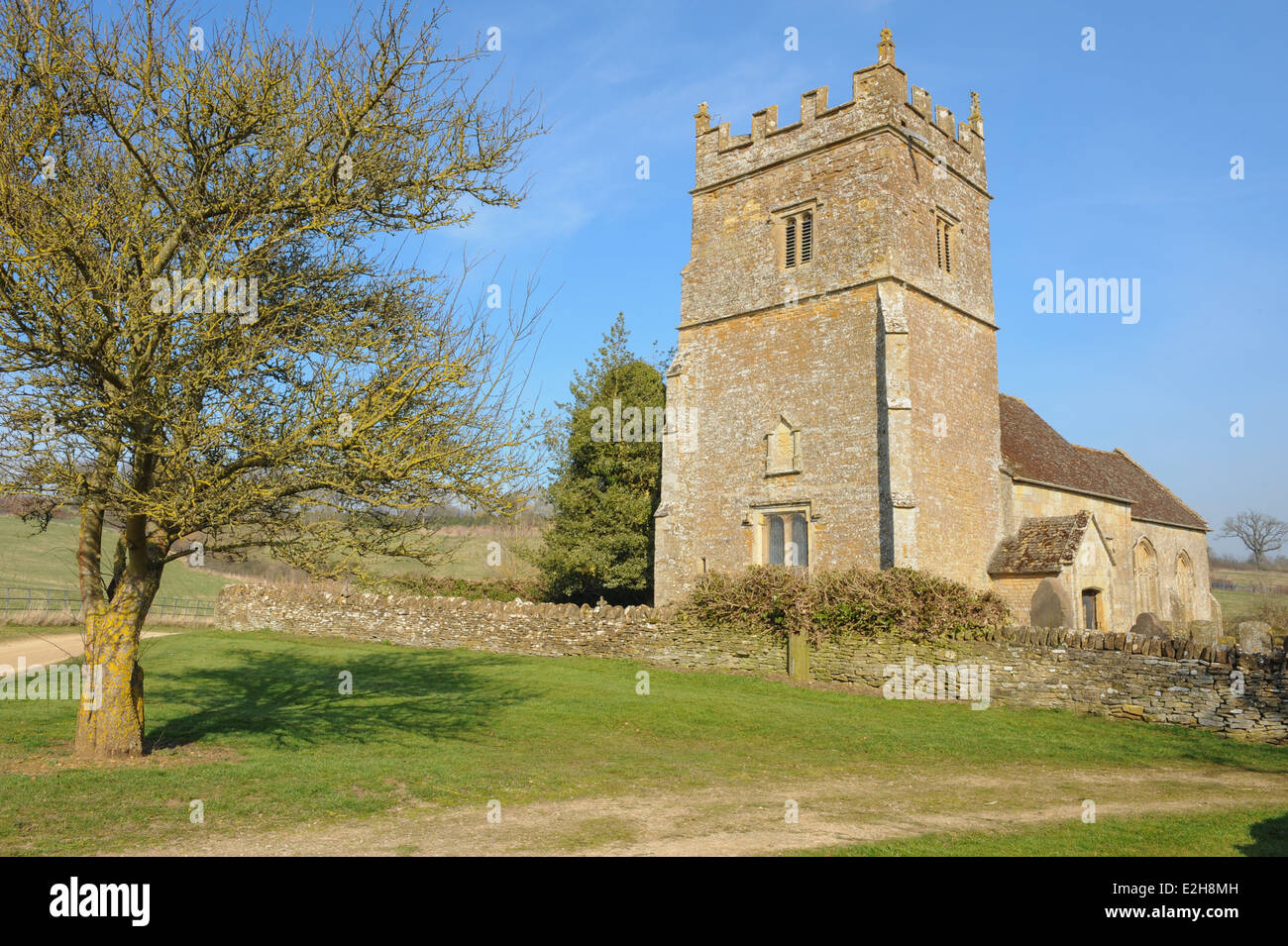 The Church of St Phillip, Little Rollright, between Moreton in the Marsh and Great Rollright in The Cotswolds, England UK Stock Photo