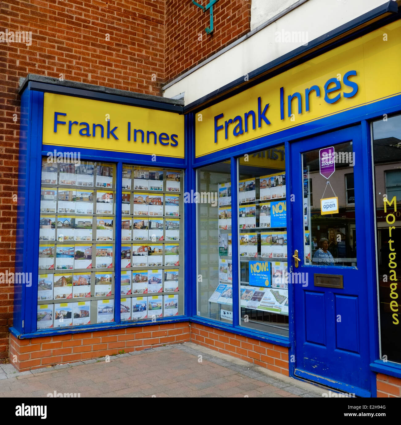 Frank Innes property estate agent Arnold Nottingham England UK Stock