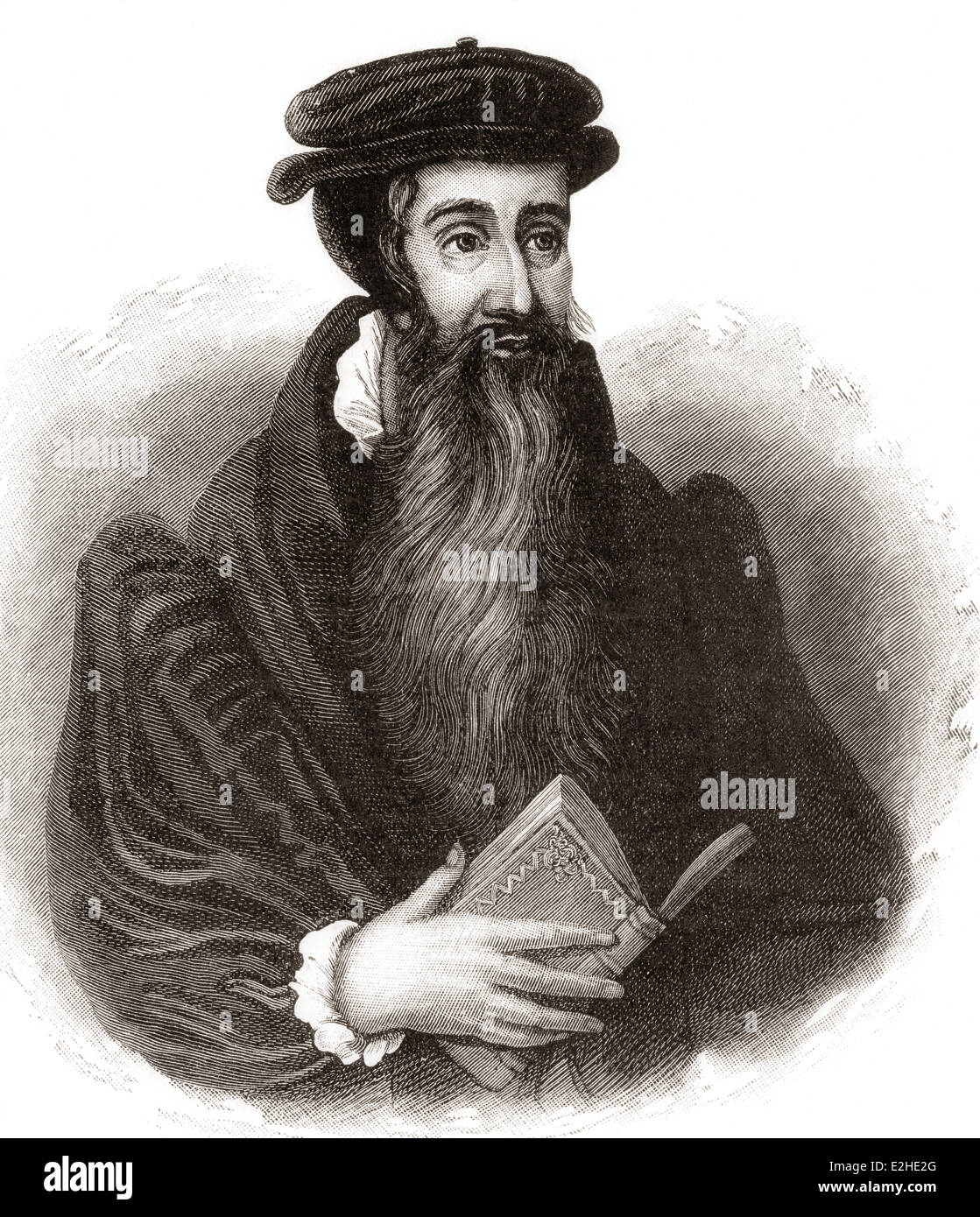 John Knox, c. 1514 –1572. Scottish clergyman, writer and a leader of the Protestant Reformation. Stock Photo