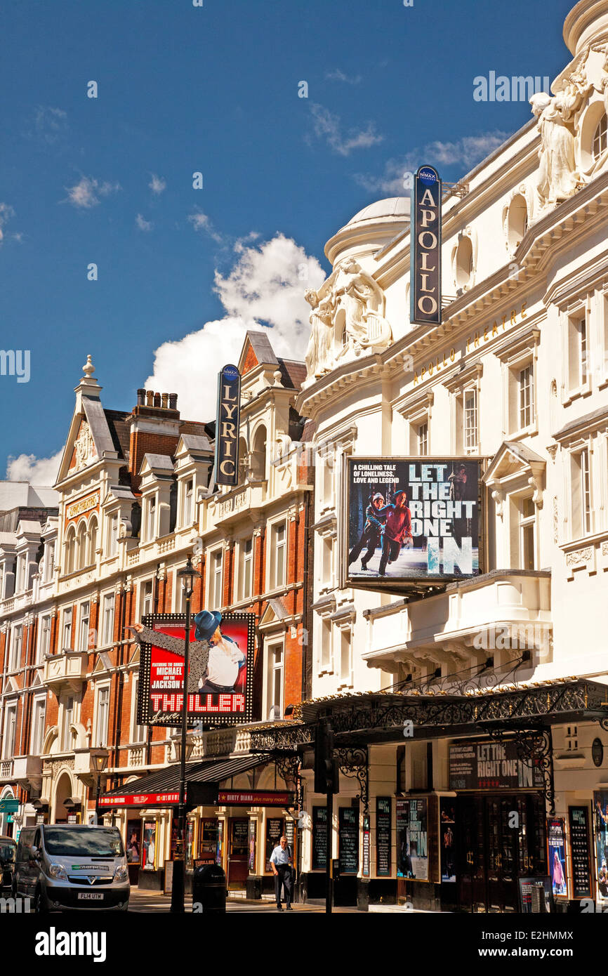 Theatreland, Shaftesbury Ave, London, England Stock Photo