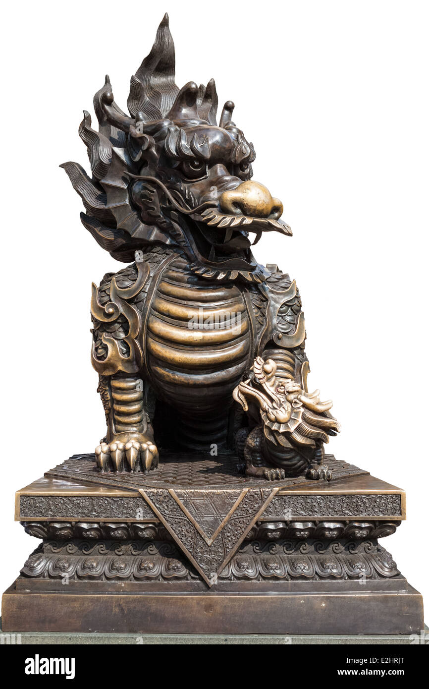 Bronze lion statue Stock Photo Alamy