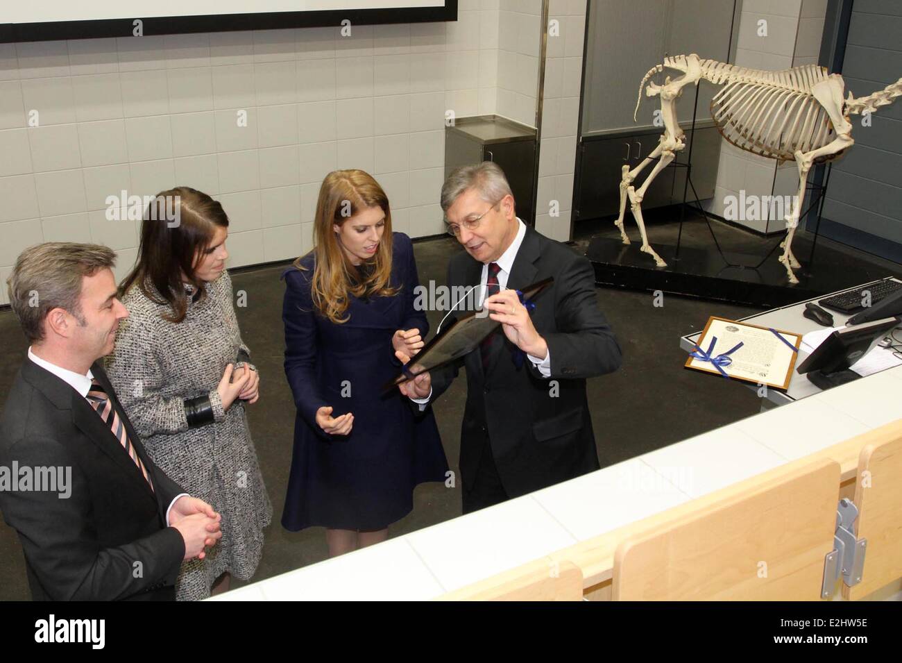 Princess Eugenie, Princess Beatrice and Dr. Gerhard Greif at the