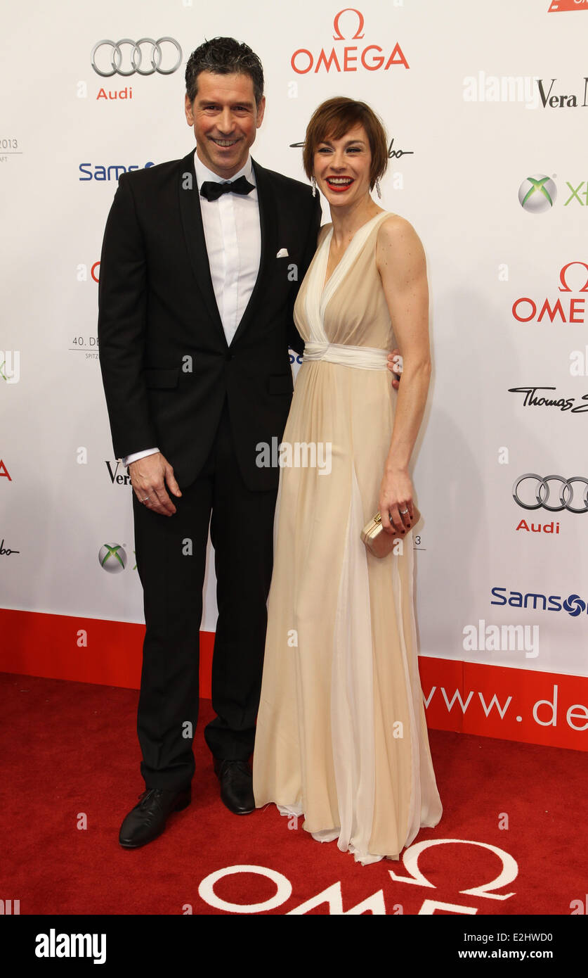 Christiane Paul and husband at 40th annual German Film Ball (Deutscher Filmball) at Hotel Bayerischer Hof.  Where: Munich, Germany When: 19 Jan 2013 Stock Photo