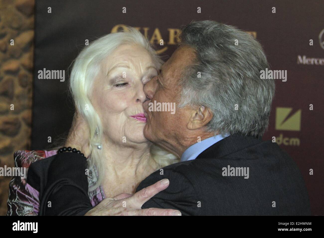 Jones, Dustin Hoffman at the German premiere of Quartett at